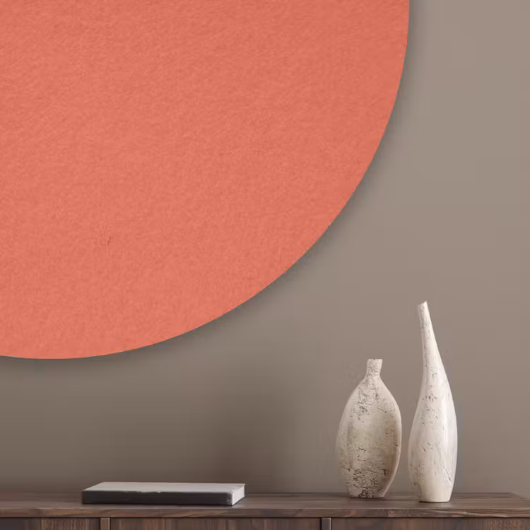 Rustic - Clay - Oranje Akoestische PET Vilt - Rond klein 838 -sfeer5_closeup