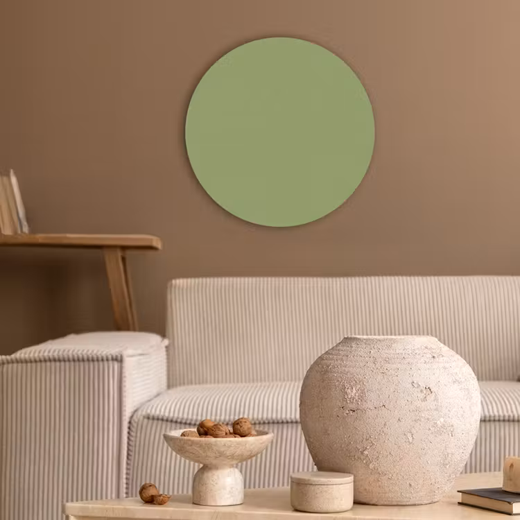 Sage - Green - Groen Akoestische PET Vilt - Rond klein 838 -sfeer1