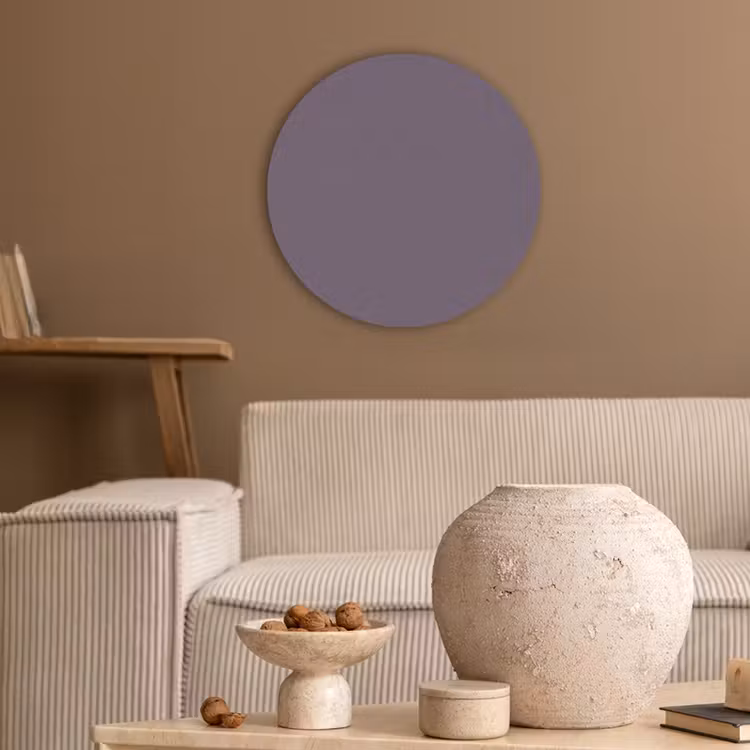 Velvet - Aubergine - Paars Akoestische PET Vilt - Rond klein 838 -sfeer1