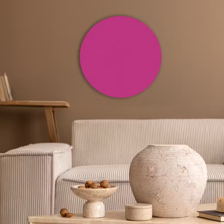 Velvet - Magenta - Roze Akoestische PET Vilt - Rond klein 838 -sfeer1