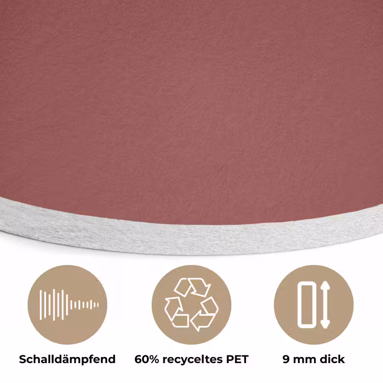 Barn - Antique - Rood Akoestische PET Vilt - Rond klein 838 -closeup_DE