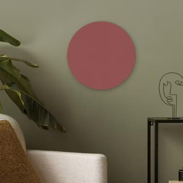 Barn - Antique - Rood Akoestische PET Vilt - Rond klein 838 -sfeer2