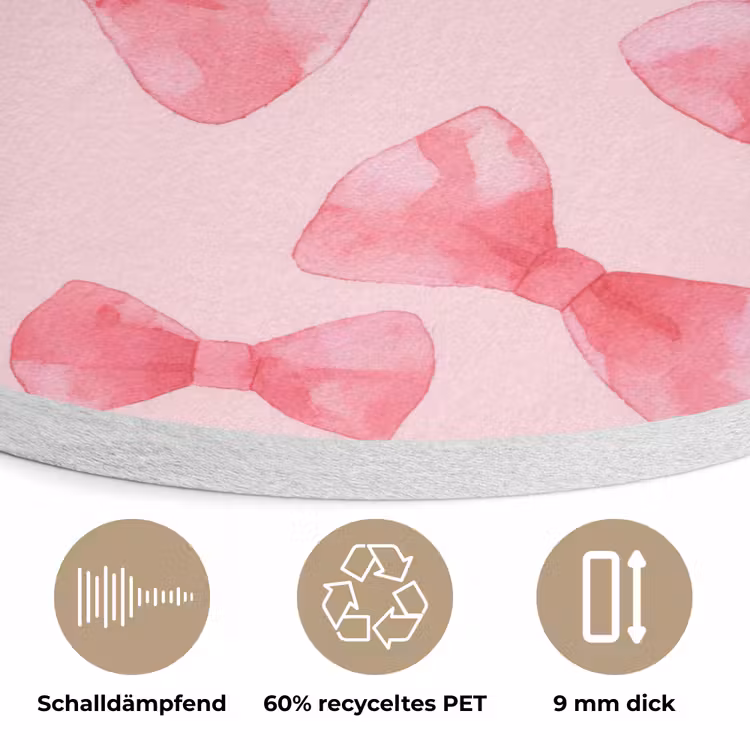 Strikken - Aquarel - Roze Akoestische PET Vilt - Rond klein 838 -closeup_DE