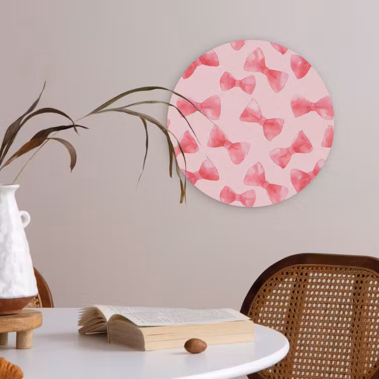 Strikken - Aquarel - Roze Akoestische PET Vilt - Rond klein 838 -sfeer3