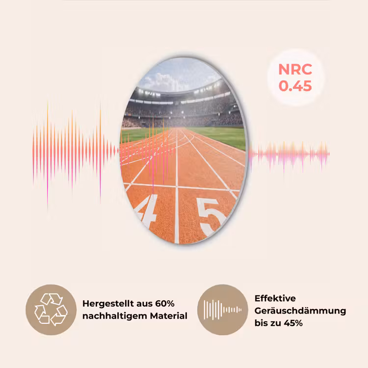 Sintelbaan - Stadion - Sport -Oranje Akoestische PET Vilt - Rond klein -USP_DE