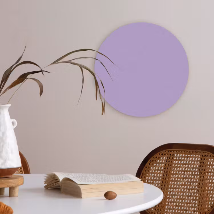 Soft - Lavender - Paars Akoestische PET Vilt - Rond klein 838 -sfeer3