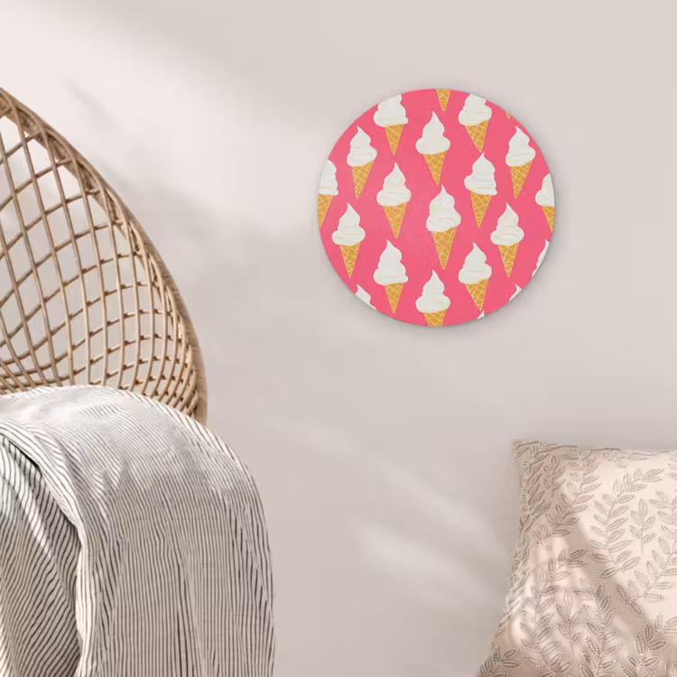 Softijs - Horentje - Roze Akoestische PET Vilt - Rond klein 838 -sfeer4