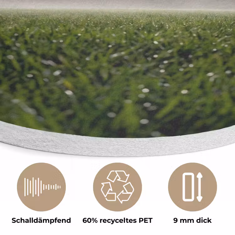 Stadion - Lichtmast - Sport - Nacht Akoestische PET Vilt - Rond klein -closeup_DE