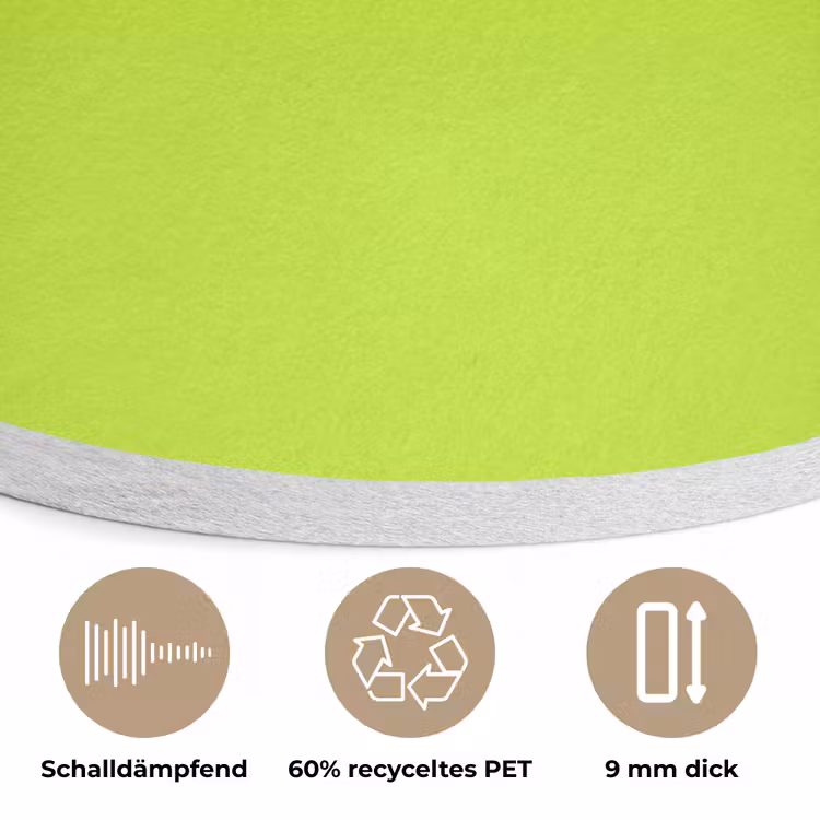 Strepen - Modern - Kleurrijk Akoestische PET Vilt - Rond klein -closeup_DE