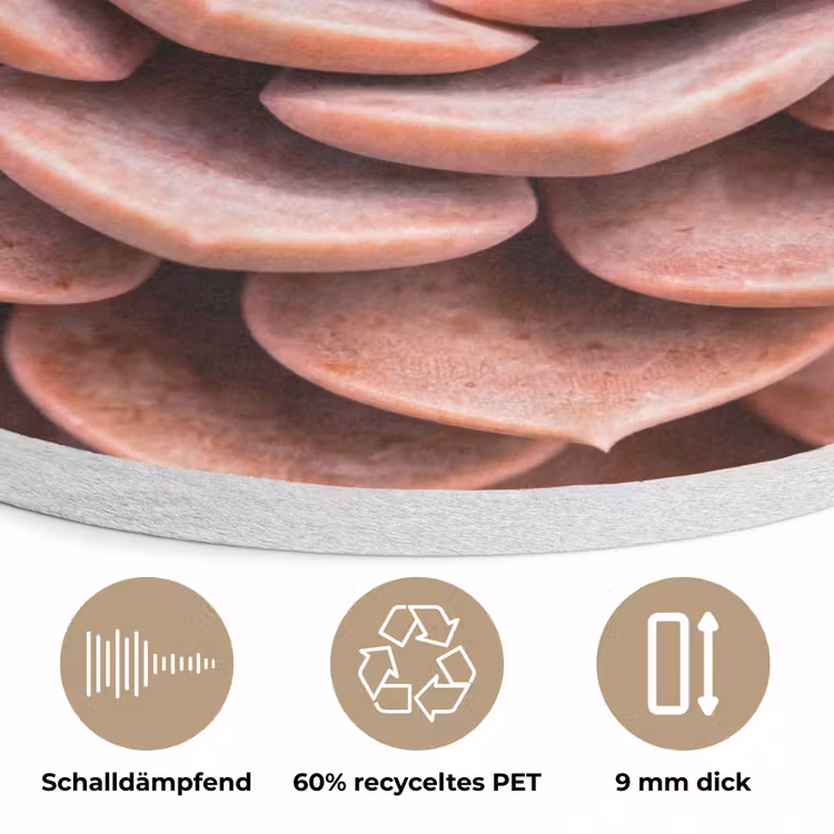Vetplant - Organisch - Roze Akoestische PET Vilt - Rond klein -closeup_DE