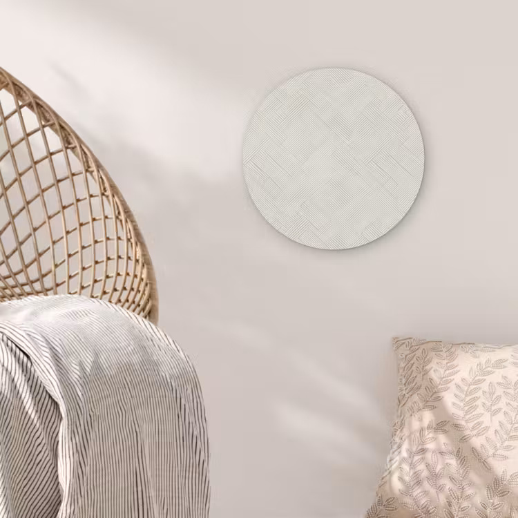 Textuur - Abstract - Beige Akoestische PET Vilt - Rond klein 838 -sfeer4