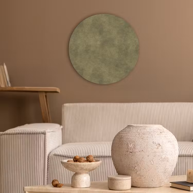 Textuur - Abstract - Groen Akoestische PET Vilt - Rond klein 838 -sfeer1