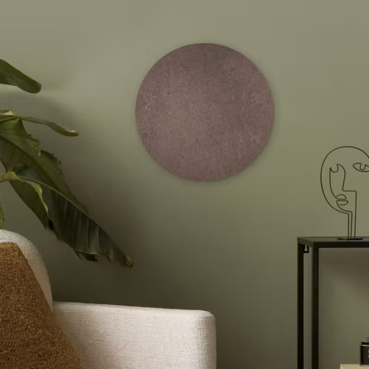 Textuur - Beton - Abstract - Donker - Bruin Akoestische PET Vilt - Rond klein -sfeer2