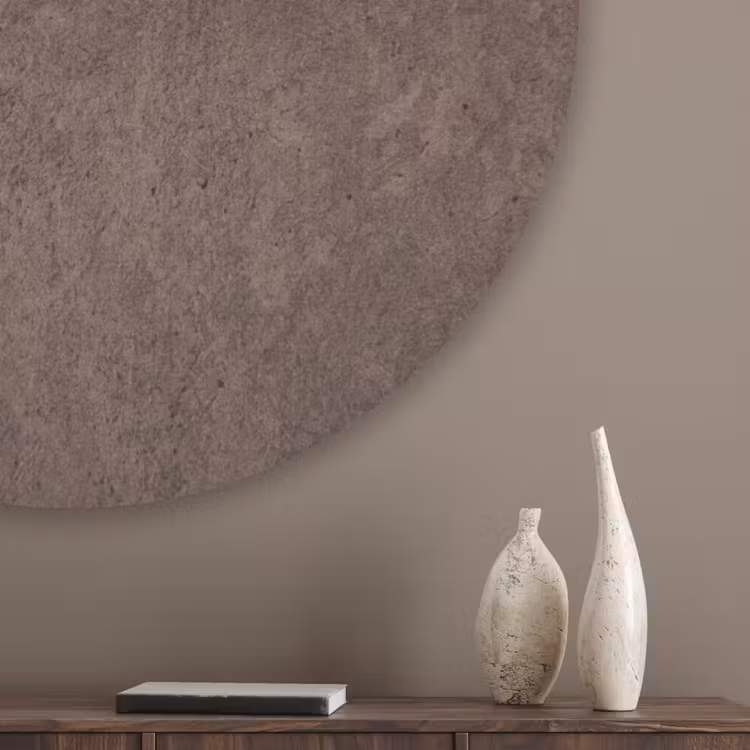 Textuur - Beton - Abstract - Donker - Bruin Akoestische PET Vilt - Rond klein -sfeer5_closeup