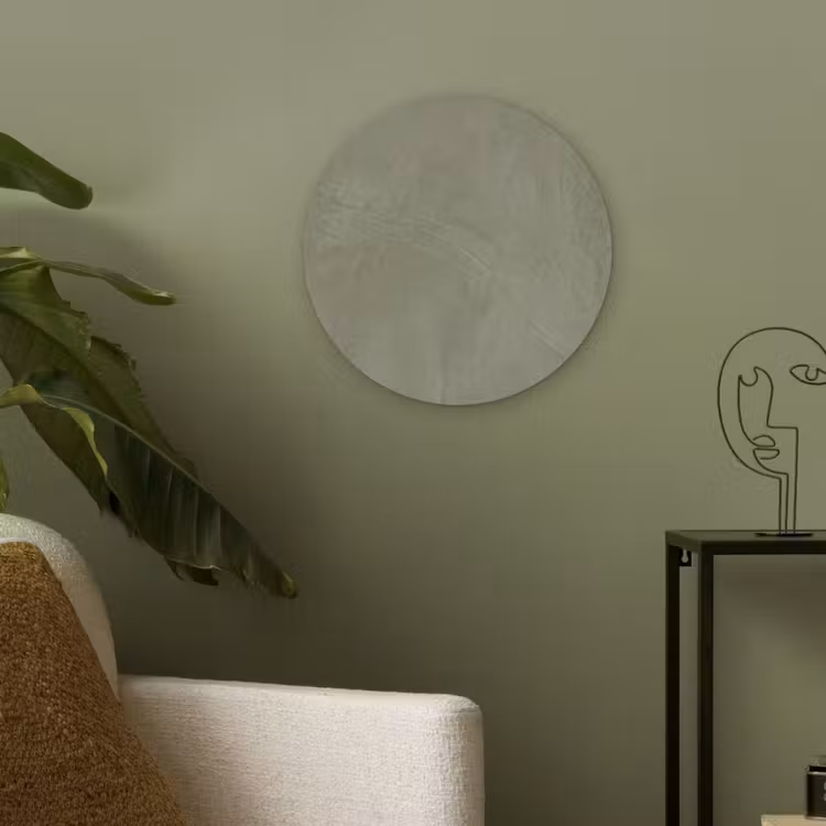 Textuur - Betonlook - Achtergrond - Modern - Groen Akoestische PET Vilt - Rond klein -sfeer2