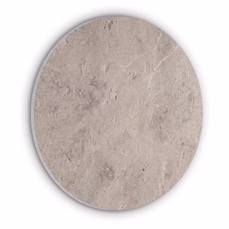Textuur - Steen - Patroon - Rustiek - Beige Akoestische PET Vilt - Rond klein -3d