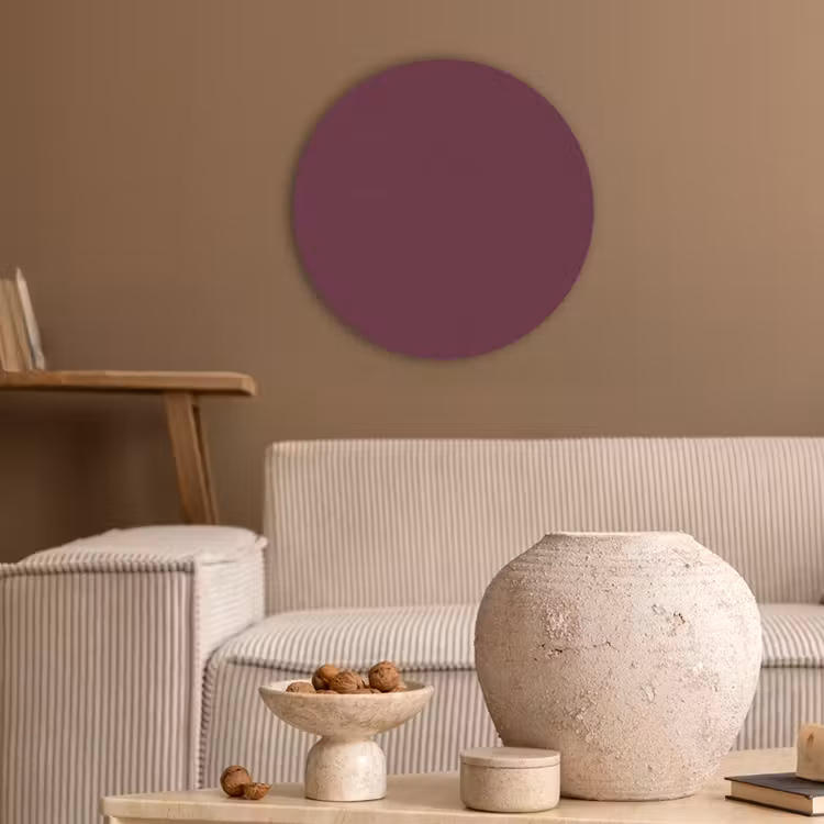 Deep - Plum - Paars Akoestische PET Vilt - Rond klein 838 -sfeer1