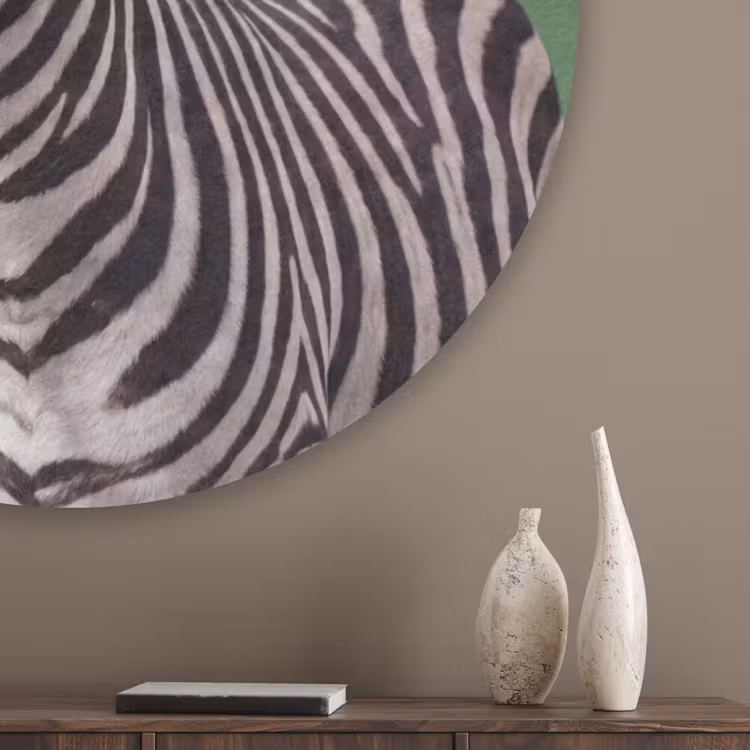 Dier - Bril - Bel - Modern - Groen Akoestische PET Vilt - Rond klein -sfeer5_closeup