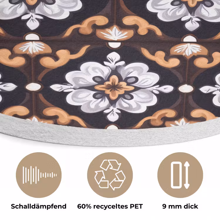 traditioneel - Element - Kleurrijk Akoestische PET Vilt - Rond klein 838 -closeup_DE