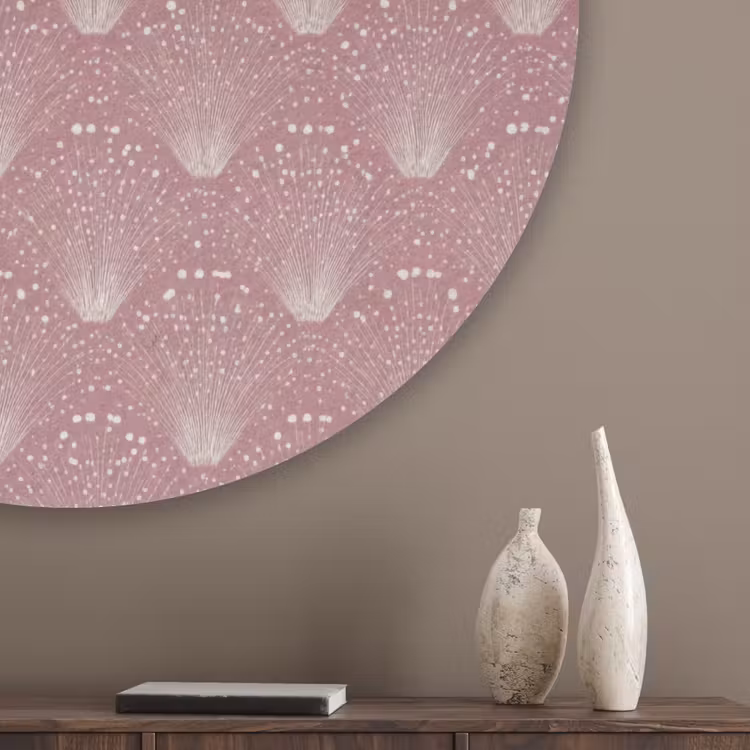 Trendy - Patroon - Roze Akoestische PET Vilt - Rond klein 838 -sfeer5_closeup