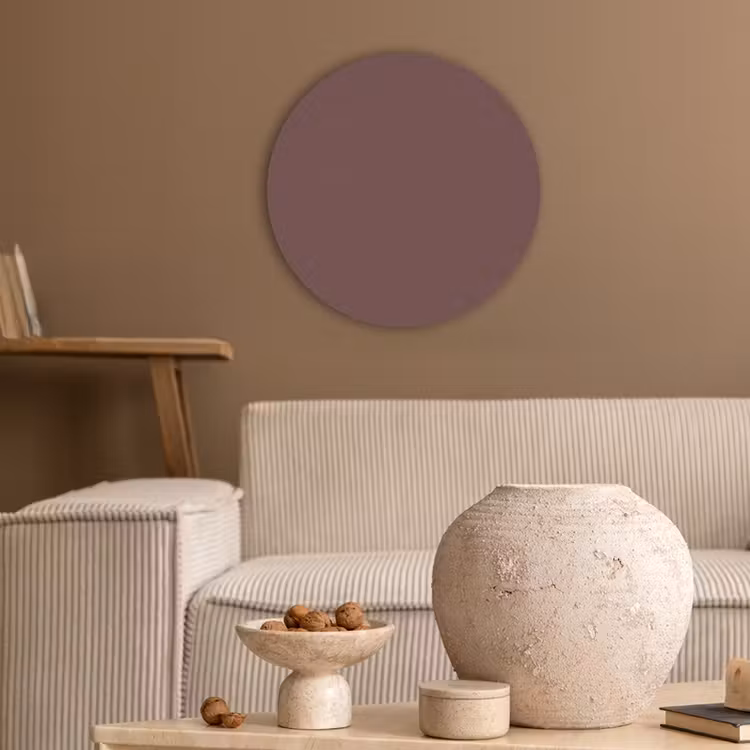 Velvet - Merlot - Rood Akoestische PET Vilt - Rond klein 838 -sfeer1