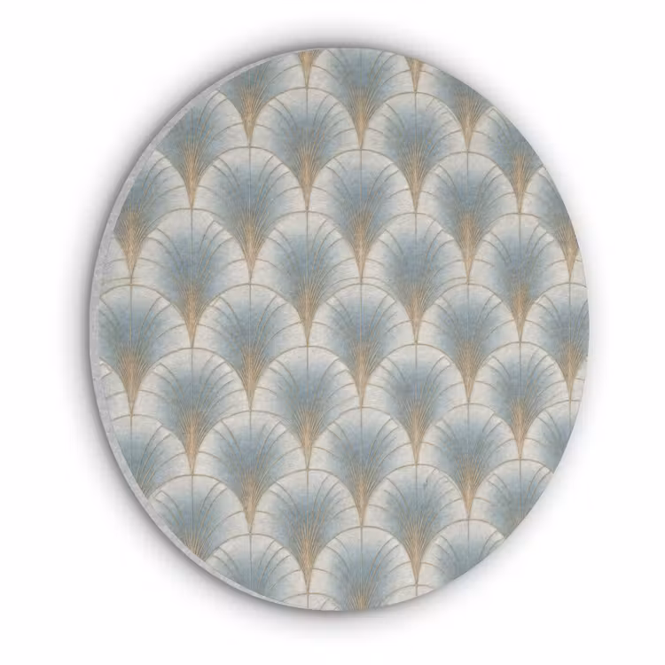 Waaier - Klassiek - Blauw Akoestische PET Vilt - Rond klein 838 -3d