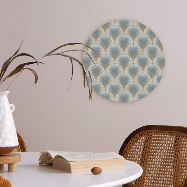 Waaier - Klassiek - Blauw Akoestische PET Vilt - Rond klein 838 -sfeer3