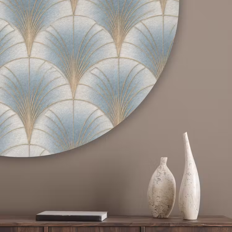 Waaier - Klassiek - Blauw Akoestische PET Vilt - Rond klein 838 -sfeer5_closeup