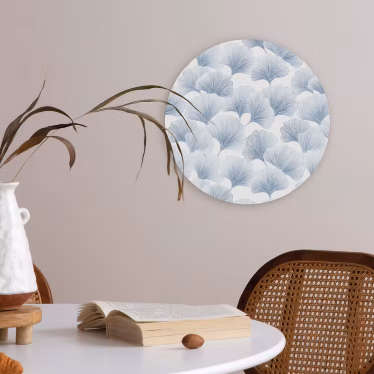 Waaier - Modern - Blauw Akoestische PET Vilt - Rond klein 838 -sfeer3