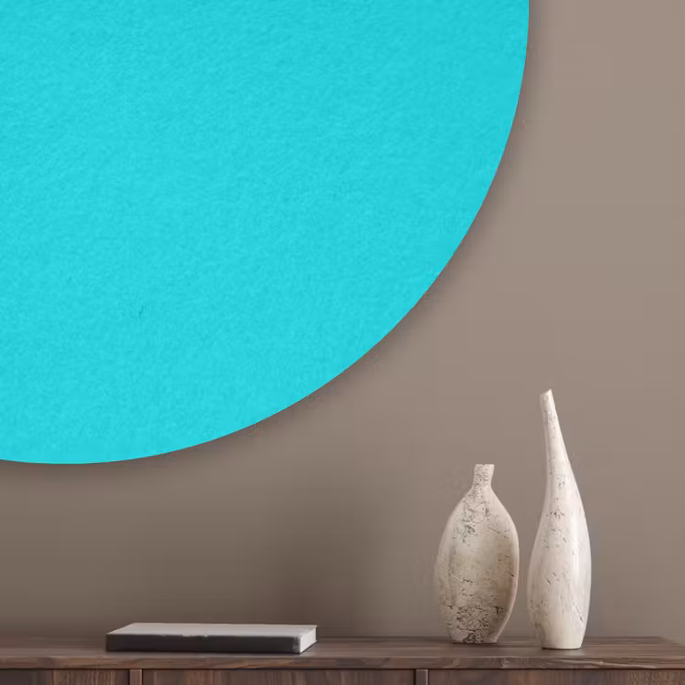 Vivid - Aquamarine - Turkoois Akoestische PET Vilt - Rond klein 838 -sfeer5_closeup