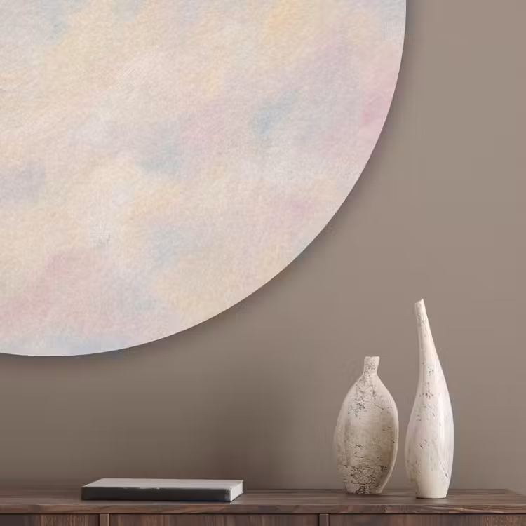 Vogel - Vliegend - Lucht - Modern - Pastel Akoestische PET Vilt - Rond klein -sfeer5_closeup