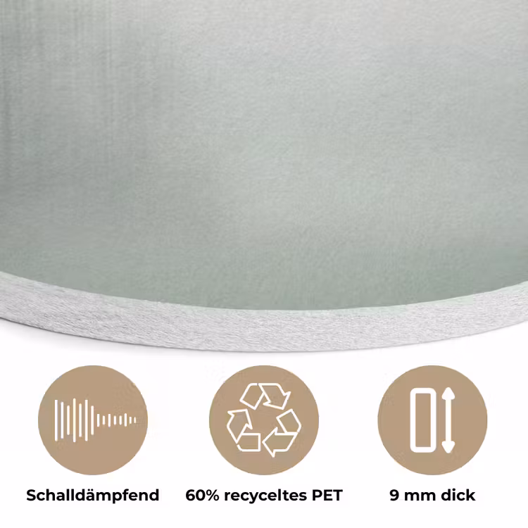 Vogel - Vlucht - Natuur - Minimalistisch Akoestische PET Vilt - Rond klein -closeup_DE