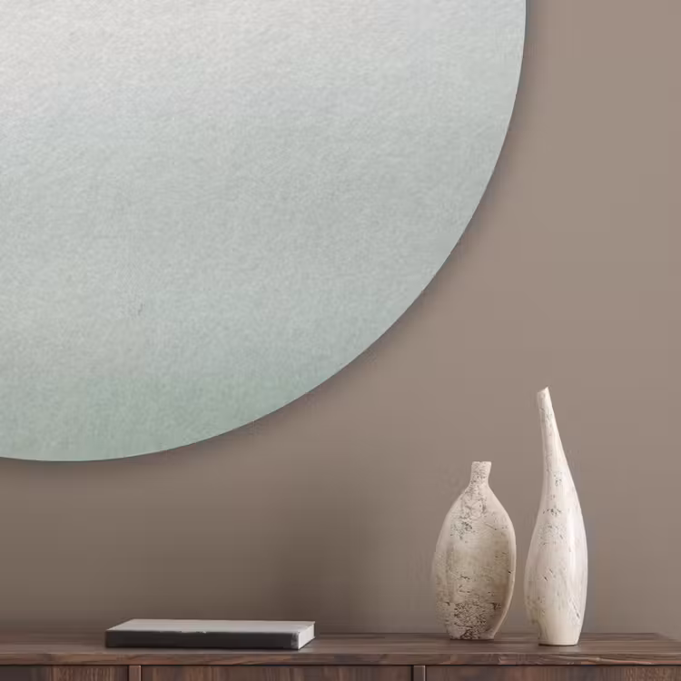 Vogel - Vlucht - Natuur - Minimalistisch Akoestische PET Vilt - Rond klein -sfeer5_closeup