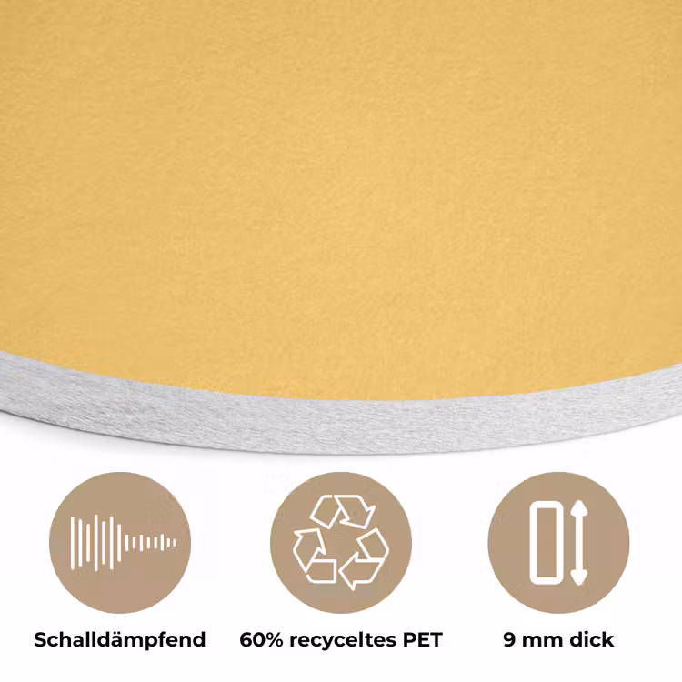 Warm - Sand - Terracotta Akoestische PET Vilt - Rond klein 838 -closeup_DE