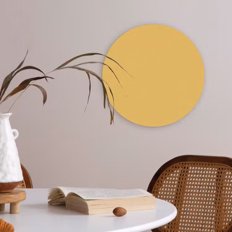 Warm - Sand - Terracotta Akoestische PET Vilt - Rond klein 838 -sfeer3