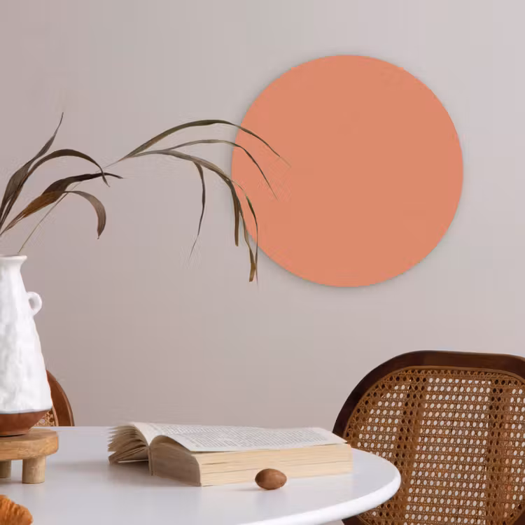 Warm - Clay - Terracotta Akoestische PET Vilt - Rond klein 838 -sfeer3