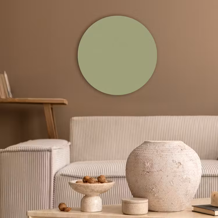 Whispering - Sage - Groen Akoestische PET Vilt - Rond klein 838 -sfeer1