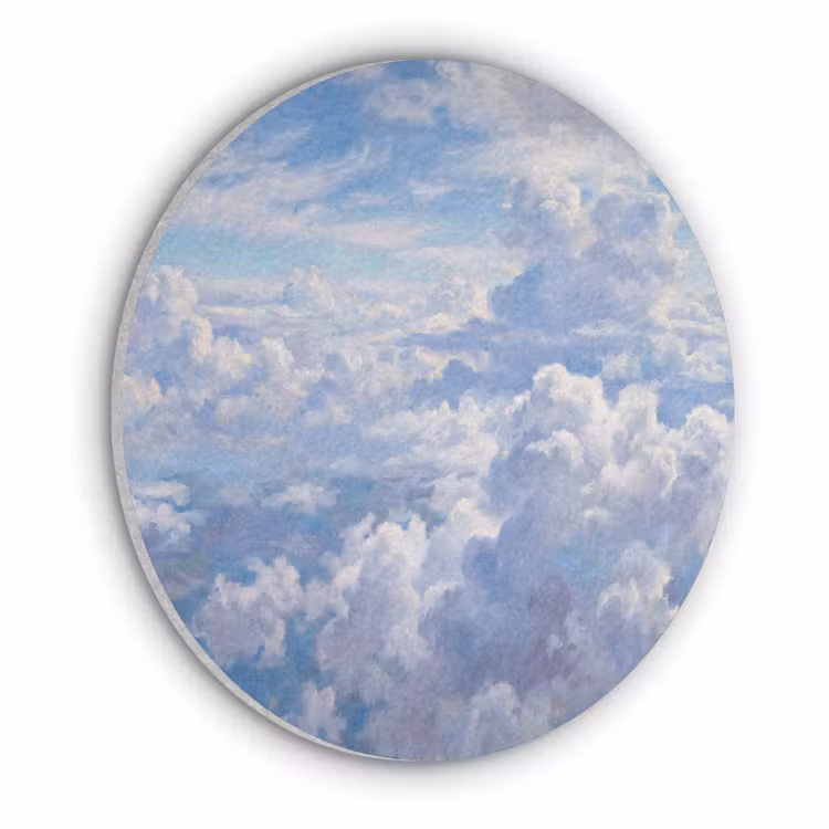 Wolken - Lucht - Natuur - Abstract - Blauw Akoestische PET Vilt - Rond klein -3d