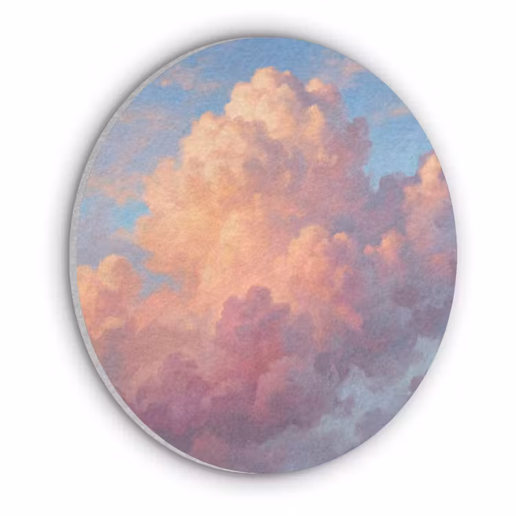 Wolken - Lucht - Natuur - Abstract - Kleurrijk Akoestische PET Vilt - Rond klein -3d