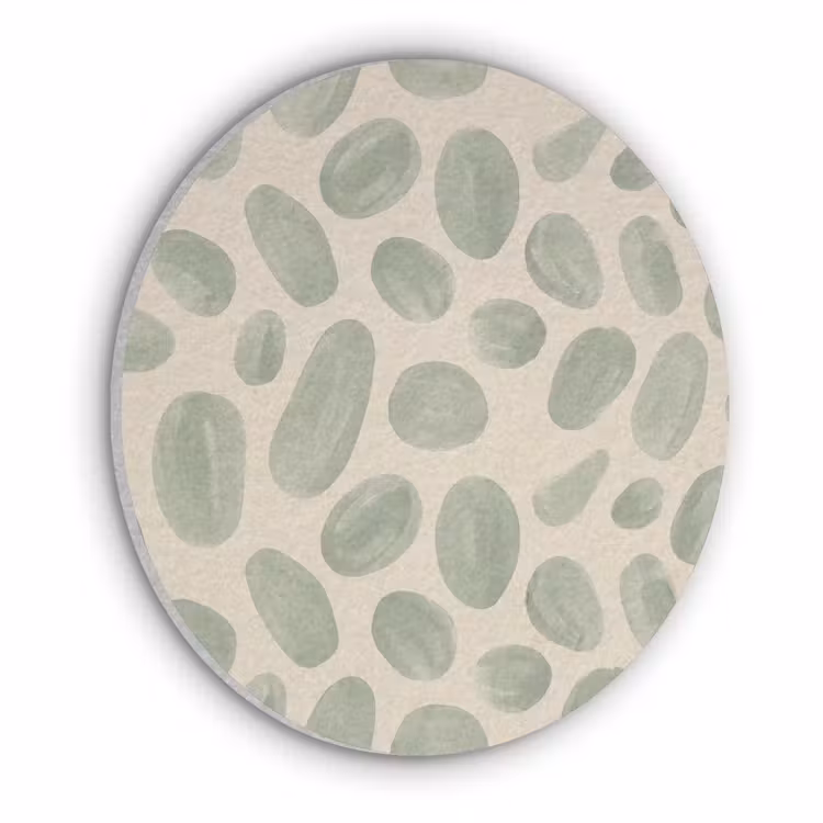 Abstract - Patroon - Organisch - Groen - Modern Akoestische PET Vilt - Rond klein -3d