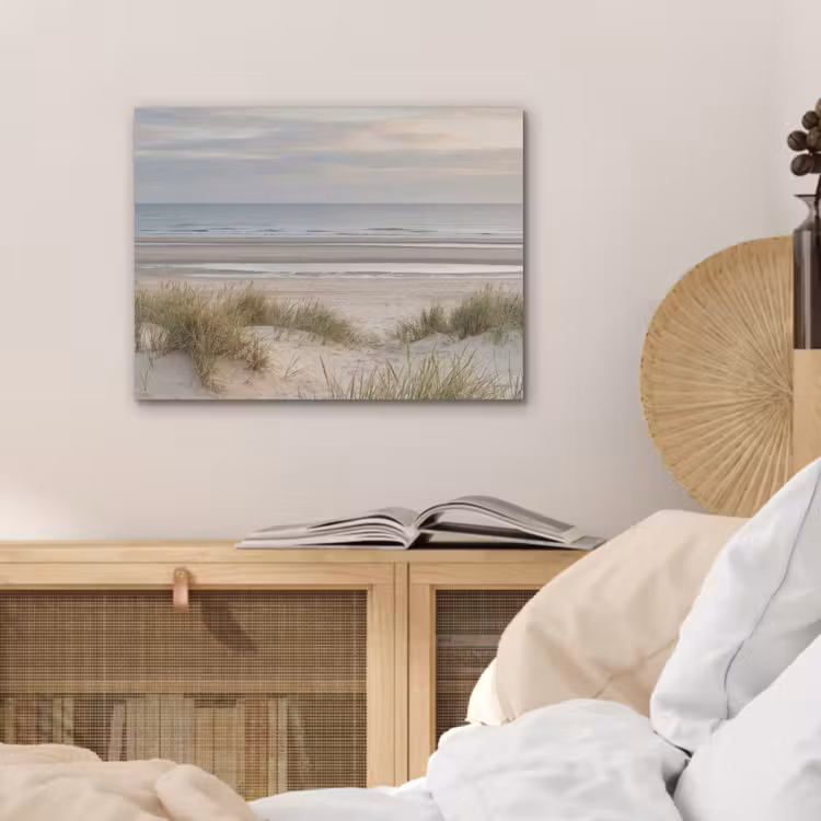 Zandstrand - Bewolkt - Duinen PET vilt klein -sfeer3
