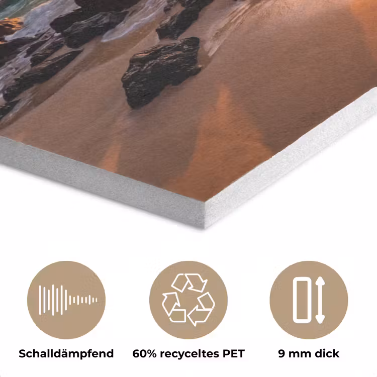 Schommel - Strand - Zonsondergang - Natuur - Oranje PET vilt klein -closeup_DE