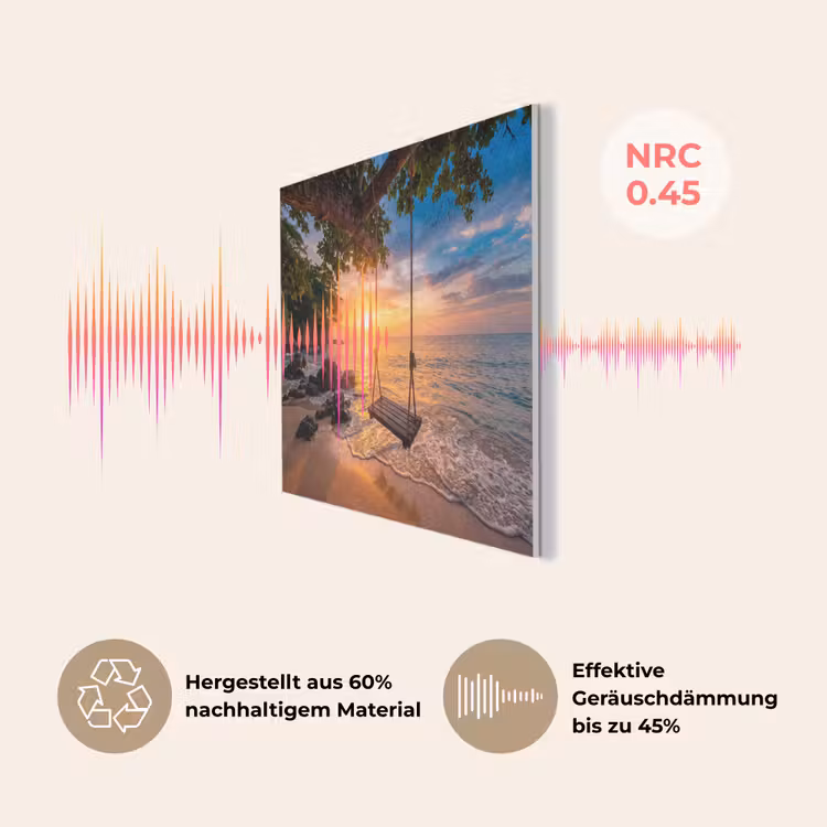 Schommel - Strand - Zonsondergang - Natuur - Oranje PET vilt klein -USP_DE