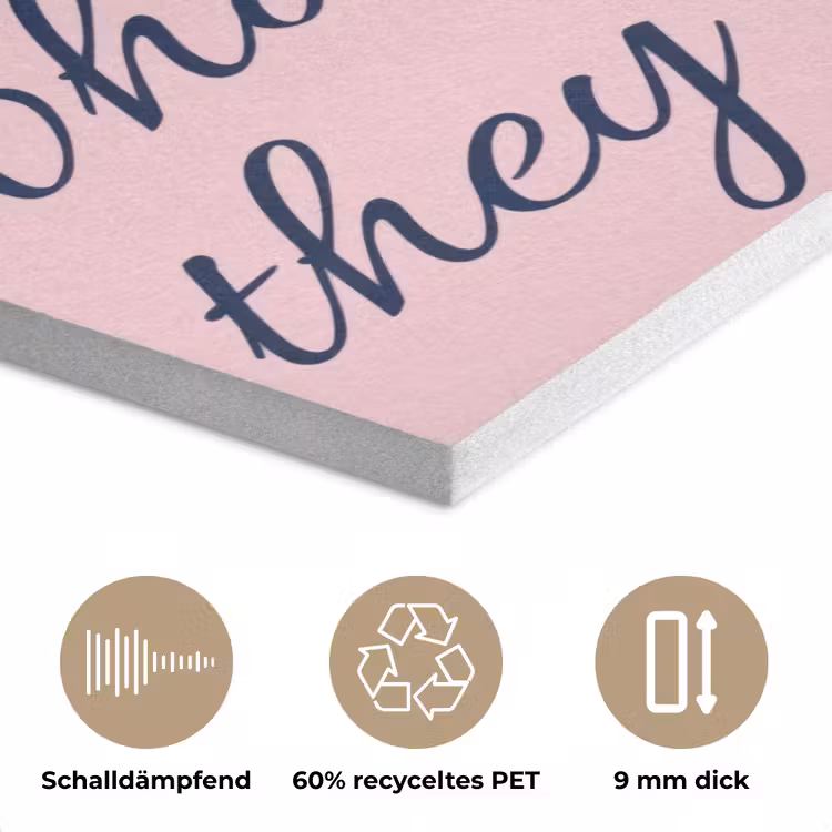 Fuck what they think - Roze - Minimalistisch PET vilt klein -closeup_DE