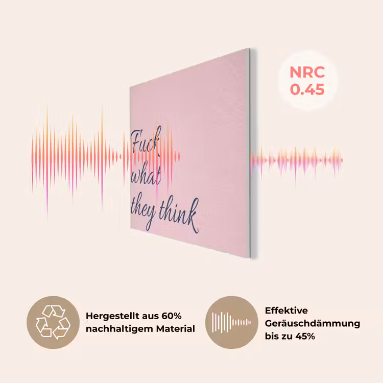 Fuck what they think - Roze - Minimalistisch PET vilt klein -USP_DE