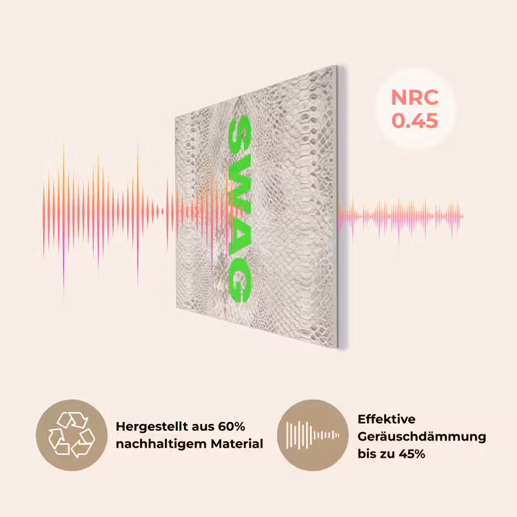 Slangenprint - SWAG - Neon - Groen PET vilt klein -USP_DE