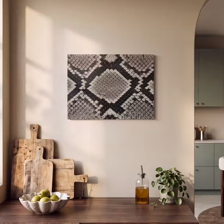 Slangenleer - Patroon - Beige PET vilt klein -sfeer2