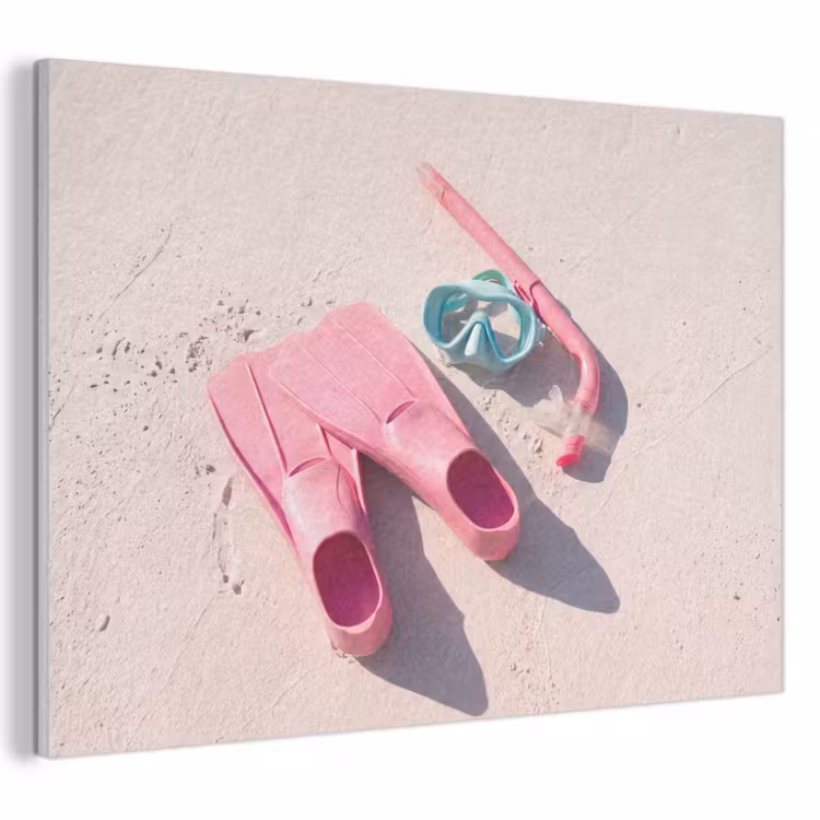 Snorkelset - Strand - Zomer - Roze PET vilt klein -3d