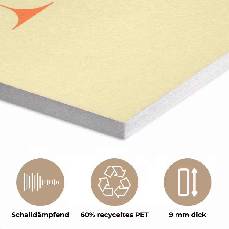 Nice - Oranje - Geel - Minimalistisch PET vilt klein -closeup_DE