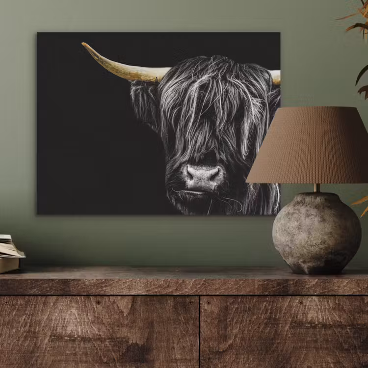 Schotse hooglander - Goud - Vacht - Dieren - Koe PET vilt klein -sfeer2